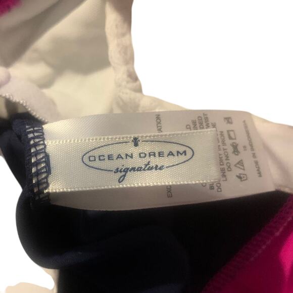 Set of 2 tankini tops w/ navy swim trunk Ocean Dream Signature Size 16 - Picture 5 of 12